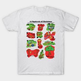 12 Squirrels of Christmas T-Shirt